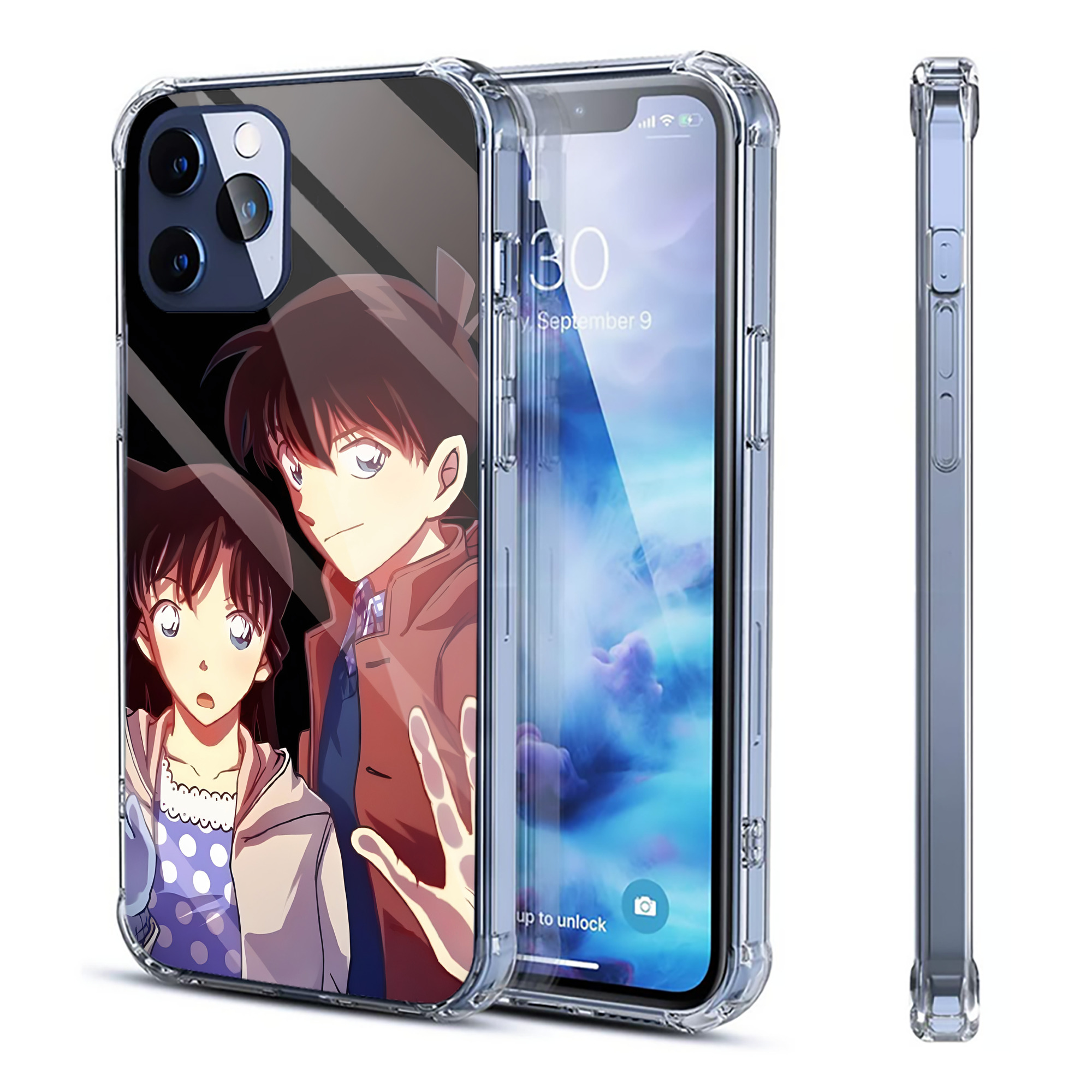 （画像用） 名探偵コナン Detective Conan 【iPhone 12シリーズ対応】透明スマホケース（クリアソフトケース）